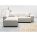 Ecksofa ANDAS "Glimminge L-Form auch in Breitcord, Feincord + Easy care-Bezug" Sofas Gr. B/H/T: 234cm x 71cm x 191cm, Cord, Ottomane links, weiß (snow) Breite 234, Zierkissen