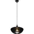 TRIO LEUCHTEN Pendelleuchte "Colino", schwarz (schwarz matt), Ø 40,0cm H: 150,0cm, Lampen, Hängelampe mit Holzschirm Ø40cm höhenverstellbar bis 150cm, exkl 1xE27