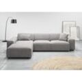 Ecksofa ANDAS "Glimminge auch in Breitcord, Feincord, Bouclé + Easy care-Bezug", grau, B:294cm H:71cm T:191cm, 12% Polyaxryl, 88% Polyester, Sofas, L-Form, Breite 294, Zierkissen