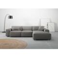 Ecksofa ANDAS "Glimminge auch in Breitcord, Feincord, Bouclé + Easy care-Bezug", grau, B:294cm H:71cm T:191cm, 100% Polyester, Sofas, L-Form, Breite 294, Zierkissen