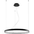 SOLLUX LIGHTING Kronleuchter "RIO", schwarz, H: 150cm, Lampen, Slush -Einstellung, Pendelleuchte