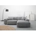 Ecksofa ANDAS "Glimminge L-Form auch in Breitcord, Feincord + Easy care-Bezug" Sofas Gr. B/H/T: 234cm x 71cm x 191cm, Cord, Ottomane rechts, grau Breite 234, Zierkissen