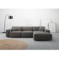 Ecksofa ANDAS "Glimminge auch in Breitcord, Feincord, Bouclé + Easy care-Bezug" Sofas Gr. B/H/T: 294cm x 71cm x 191cm, Cord, Recamiere rechts, grau (dunkelgrau) L-Form, Breite 294, Zierkissen