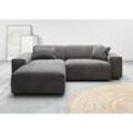 Ecksofa ANDAS "Glimminge L-Form auch in Breitcord, Feincord + Easy care-Bezug", grau (dunkelgrau), B:234cm H:71cm T:191cm, 12% Polyacryl, 88% Polyester, Sofas, Breite 234, Zierkissen