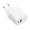 Trade-shop - Universal usb usb-c Ladegerät Adapter Netzteil für Smartphone Tablet Bluetooth-Kopfhörer e-Book-Reader / 20W 3A