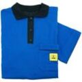 Wetec - ESD-Polo-Shirt light, mit schwarzem Kragen, Größe m, blau - blau