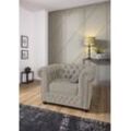 Chesterfield-Sessel HOME AFFAIRE "New Castle Sessel" Sessel Gr. Samtoptik, B/H/T: 104cm x 72cm x 86cm, beige hochwertige Knopfheftung, BTH: 1048672 cm