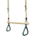 Wooden Trapeze Swing, Children Gym Bar & Rings, Grün, 200 cm, Material: Holz, Maximale Belastbarkeit: 150 kg