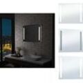 Vidaxl - Spiegel - Living Badezimmer-Wandspiegel mit LEDs 80x60 cm - Silber