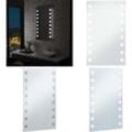 Vidaxl - Badezimmer-Wandspiegel mit LEDs 60x100 cm - Badezimmerspiegel - Badspiegel - Home & Living - Silber