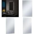 Vidaxl - Badezimmer-Wandspiegel mit LEDs 60x100 cm - Badezimmerspiegel - Badspiegel - Home & Living - Silber