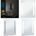 Vidaxl - Badezimmer-Wandspiegel mit LEDs 50x60 cm - Badezimmerspiegel - Badspiegel - Home & Living - Silber