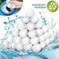 Pool Filterbälle 700g Filter für Sandfilteranlage Ersetzen 25kg Filtersand Extra langlebige Filter Balls für glasklares Wasser Umweltfreundlicher