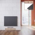 Design Heizkörper 630x847mm Einlagig Badezimmer/Wohnraum Seitenanschluss Antrazit Flachheizkörper Badheizkörper Radiator