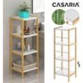 CASARIA® Badregal Bambus Ablagen Belastbarkeit 30kg Küche Kinderzimmer Wohnzimmer Bad Regal Bücherregal Holzregal Mehrzweckregal verschiedene