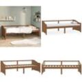 Tagesbett 3-Sitzer Honigbraun Massivholz Kiefer 90x200 cm - Tagesbett - Tagesbetten - Home & Living - Braun