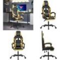 Vidaxl - Gaming-Stuhl mit Fußstütze Drehbar Schwarz & Golden Kunstleder - Gaming-Stuhl - Gaming-Stühle - Home & Living - Gold