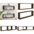 Wandregale 2 Stk. Braun Eichen-Optik 100x15x30 cm Holzwerkstoff - Wandregal - Wandregale - Home & Living - Braun