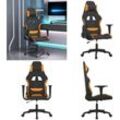 Vidaxl - Gaming-Stuhl mit Massagefunktion Schwarz und Orange Stoff - Gaming-Stuhl - Gaming-Stühle - Home & Living - Gelb