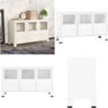 Industrial Sideboard Weiß 105x35x62 cm Metall und Glas - Sideboard - Sideboards - Home & Living - Weiß