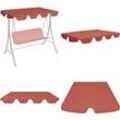 Vidaxl - Ersatzdach für Hollywoodschaukel Terracotta 188/168x145/110 cm - Dach Gartenschaukel - Dach Hollywoodschaukel - Home & Living - Orange