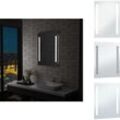 Vidaxl - Spiegel - Living Badezimmer-Wandspiegel mit LEDs 60x80 cm - Silber