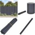 Gartenzaun-Sichtschutz pvc 70×0,19 m Dunkelgrau - - Home & Living - Grau