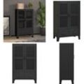 Vidaxl - Lagerschrank Industrial Schwarz 70x40x115 cm Metall - Aufbewahrungsschrank - Aufbewahrungsschränke - Home & Living - Schwarz