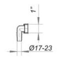 Dallmer Winkelschlauchtülle zu HL 400/405/406 1", Grau 090324