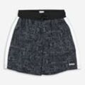 Schwarze Shorts mit Logomuster