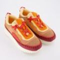 Orangefarben-rote Knit-Sneaker