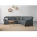 Ecksofa HOME AFFAIRE "Caldera L-Form" Sofas Gr. B/H/T: 270cm x 91cm x 250cm, Luxus-Microfaser ALTARA NUBUCK, langer Schenkel links, mit Kopfteilverstellung-ohne Bettfunktion-ohne Schubkasten, grau (dunkelgrau) Federkern, wahlweise mit Kopfteilverstellung, Bettfunktion, Bettkasten