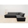 Ecksofa DOMO COLLECTION "Moric L-Form", grau, B:273cm H:80cm T:216cm, 100% Polyester, Sofas, wahlweise mit Bettfunktion und Armlehnenverstellung, auch in Cord