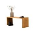 holz4home® Massivholz Hocker I Bank aus Eiche mit Baumkante L