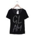 Comma Damen T-Shirt, schwarz, Gr. 36