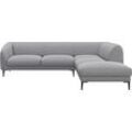 Ecksofa FLEXLUX "Belle Designsofa, L-Form, B/T 268/209 cm", grau (sophisto gre), B:268cm H:74cm T:209cm, 100% Polyester, Sofas, Skandinavisches Design, In hochwertiger Verarbeitung