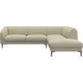 Ecksofa FLEXLUX "Belle Designsofa, L-Form, B/T 268/209 cm", beige (sandy beige), B:268cm H:74cm T:209cm, 100% Polyester, Sofas, Skandinavisches Design, In hochwertiger Verarbeitung