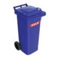 Müllgroßbehälter 80 l hdpe blau fahrbar, nach en 840