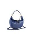 Schultertasche COLLEZIONE ALESSANDRO "Lyon" Gr. B/H/T: 32 cm x 24 cm x 8 cm one size, blau (marine) Damen Taschen aus weichem Leder, Made in Italy