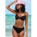 Bügel-Bikini VENICE BEACH "Aria", Damen, Gr. 36, Cup C, schwarz, Polyamid, strukturiert, unifarben, Bikini-Sets, aus edler Strukturware