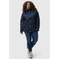 Regenjacke RAGWEAR "Marge" Gr. 4XL (48), blau (deep), Damen, Obermaterial: 100% Polyester, Futter: 100% Polyester, Wattierung: 100% Polyester, Jacken, warm gefütterter Damen Winter Regenmantel