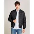 Steppjacke TOMMY HILFIGER "PACKABLE RECYCLED BOMBER", Herren, Gr. L, schwarz, Web, Obermaterial: 100% Polyamid. Futter: 100% Polyester. Wattierung: 100% Polyester, casual, Langarm elastischer Bund, Jacken