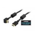 Deltaco Abgewinkelt HDMI Kabel High Speed with Ethernet, 4K, Ultra HD in 60Hz HDMI-1010V