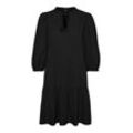Vero Moda Shirtkleid Vero Moda Damen Tunika-Kleid - VmPretty 3/4 Ärmel kurzes Sommerkleid, schwarz