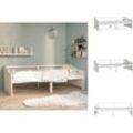 Betten & Bettgestelle - Living Tagesbett 3-Sitzer Weiß Massivholz Kiefer 90x200 cm
