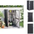 Gartenschuppen & Geräteschuppen - Living Gerätehaus Anthrazit 88x89x161 cm Verzinkter Stahl