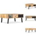 Couchtische - Living Couchtisch Recyceltes Massivholz Teak 90 x 65 x 40 cm