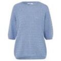 Rundhals-Pullover Peter Hahn blau, 42