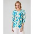 Pullover mit Aquafarbenprint