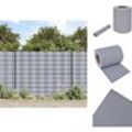 Torana - Zaunfelder - Living Gartenzaun-Sichtschutz pvc 70×0,19 m Hellgrau - Grau